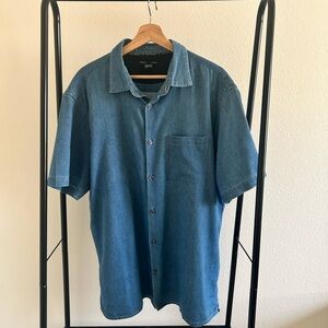 French Connection Denim Short Sleeve Button Up Shirt XXL